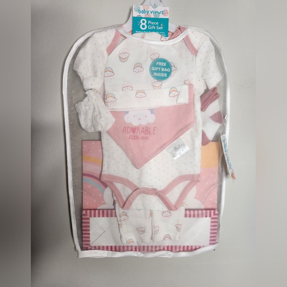 Baby Girls Baby Views 8 Piece Layette Gift Set Rainbows Size 3 - 6 Months